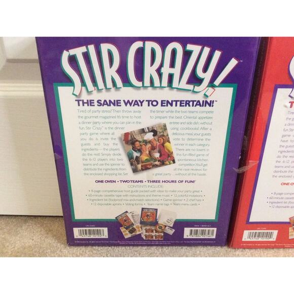 BRAND NEW 2 STIR CRAZY! ORIENTAL MEXICAN DINNER PARTY GAMES VINTAGE BOARD GAMES - Picture 5 of 6